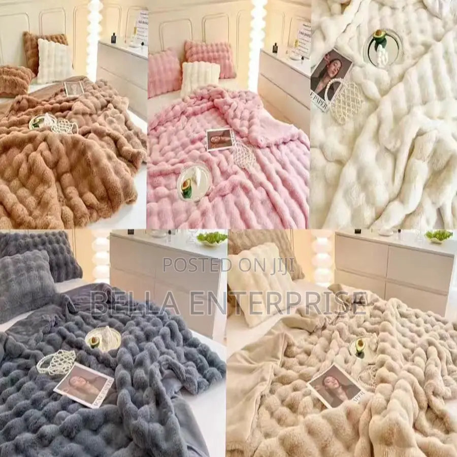 Available Custom Soft Double Face Cozy Fluffy Flannel / Fleece Blanket