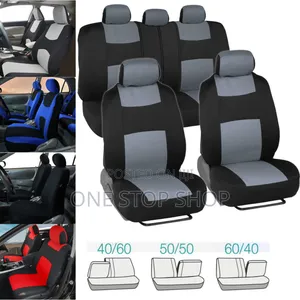 Different Colors Universal Poly Cloth Car Seat Covers +Steering Cover