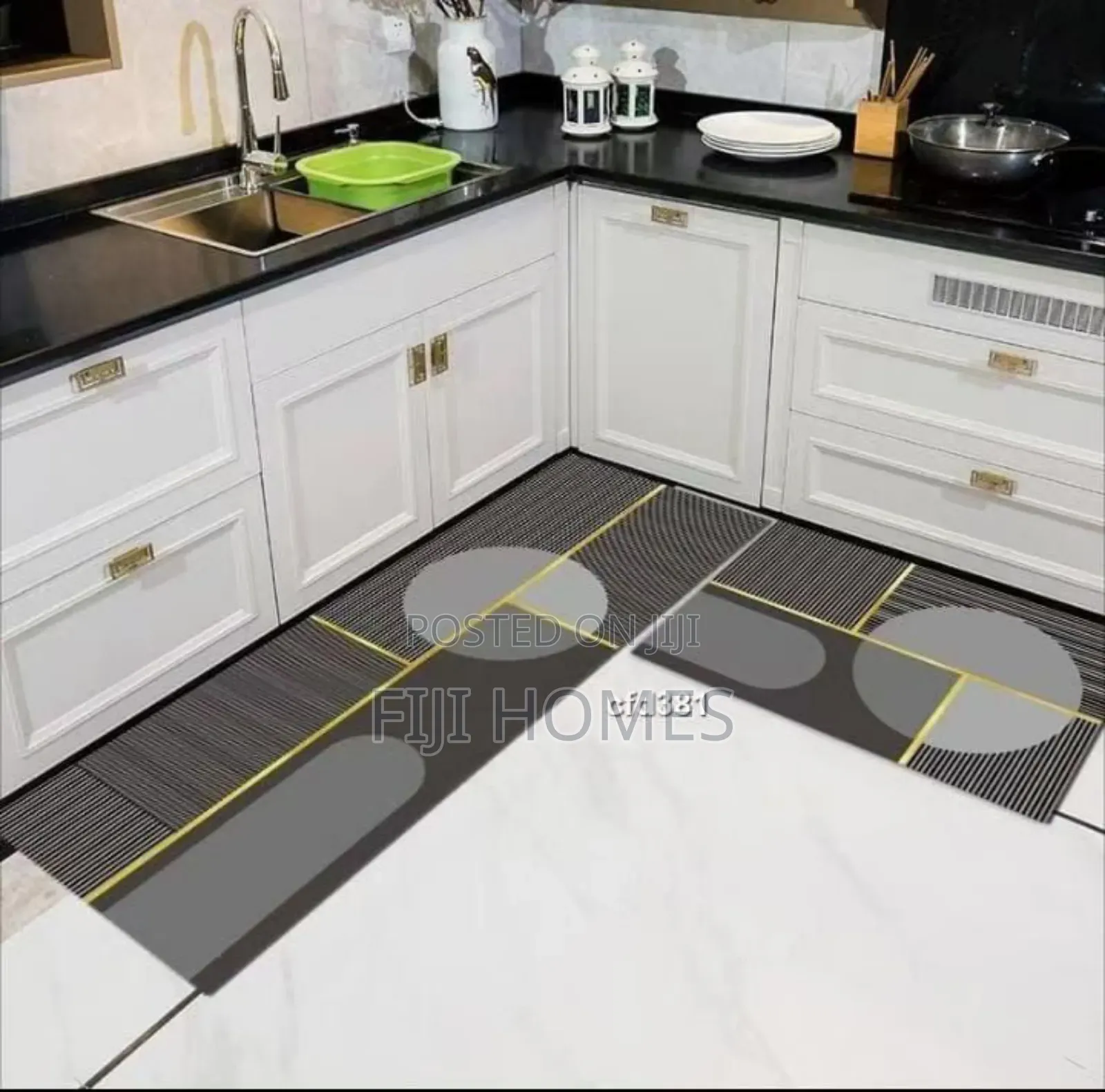 2-Piece Kitchen Mats | Super Non-Slip Rubber Backing