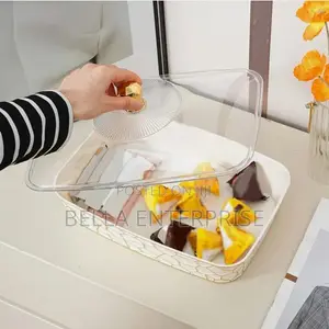 Transparent Fruit Serving Tray Availablematerial: Melamine With Lid