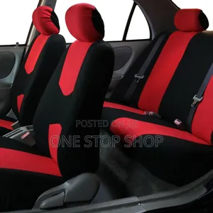 Light Breezy Cloth Comfy Steering 5 Seater Slred Black Seat Covers