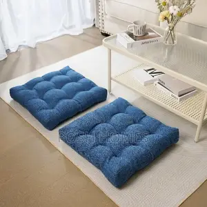 Square Round Blue Floor Pillows