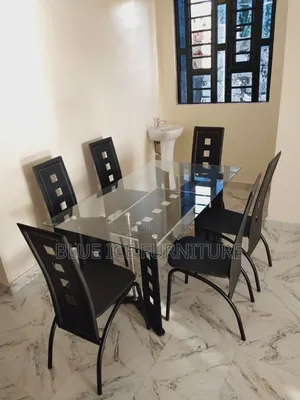 Imported Glass Dining Table With Chairs