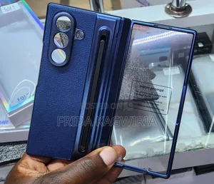 Samsung Galaxy Fold 6 Leather Case With Protector And Pen