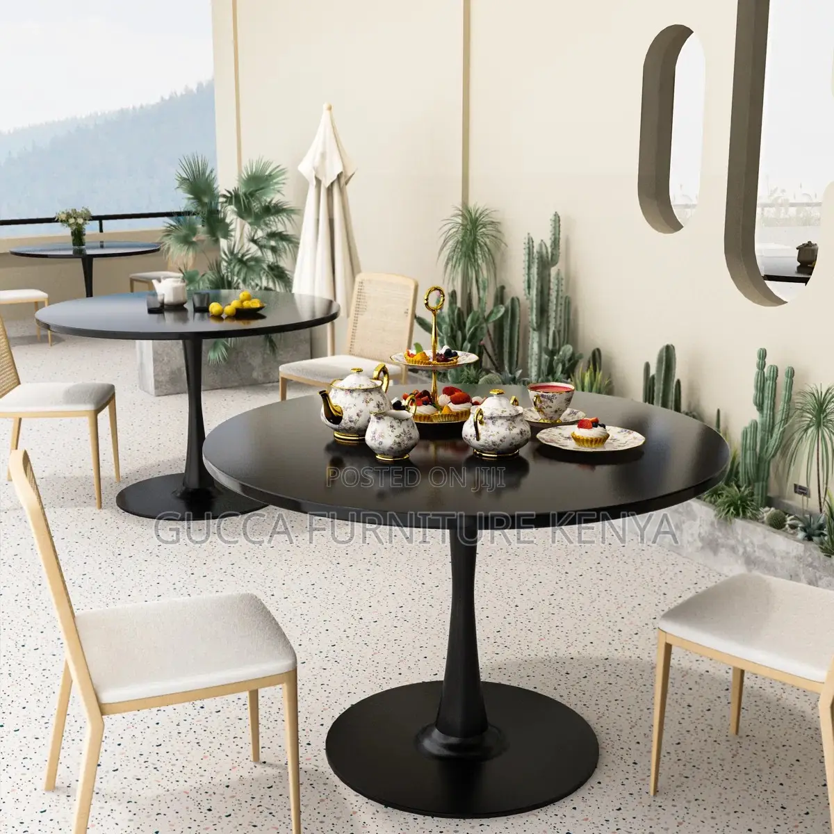 Marble Round Home Office Dining Table