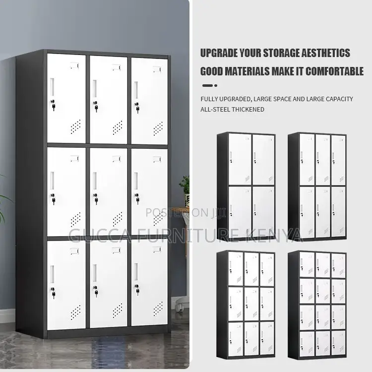 9-doors Metallic Office Locker Cabinet