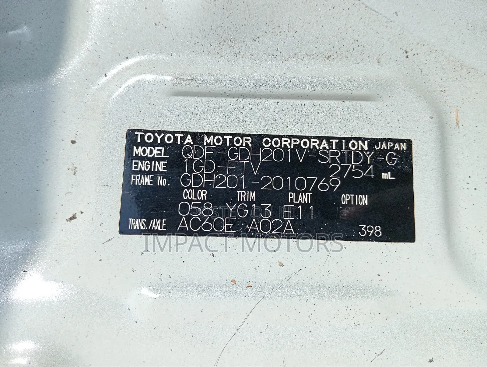 Toyota HiAce 2019 White