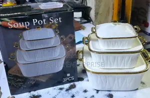 3 PCS Soup Pots Ceramic 3l 2.5l and 1l at 2999