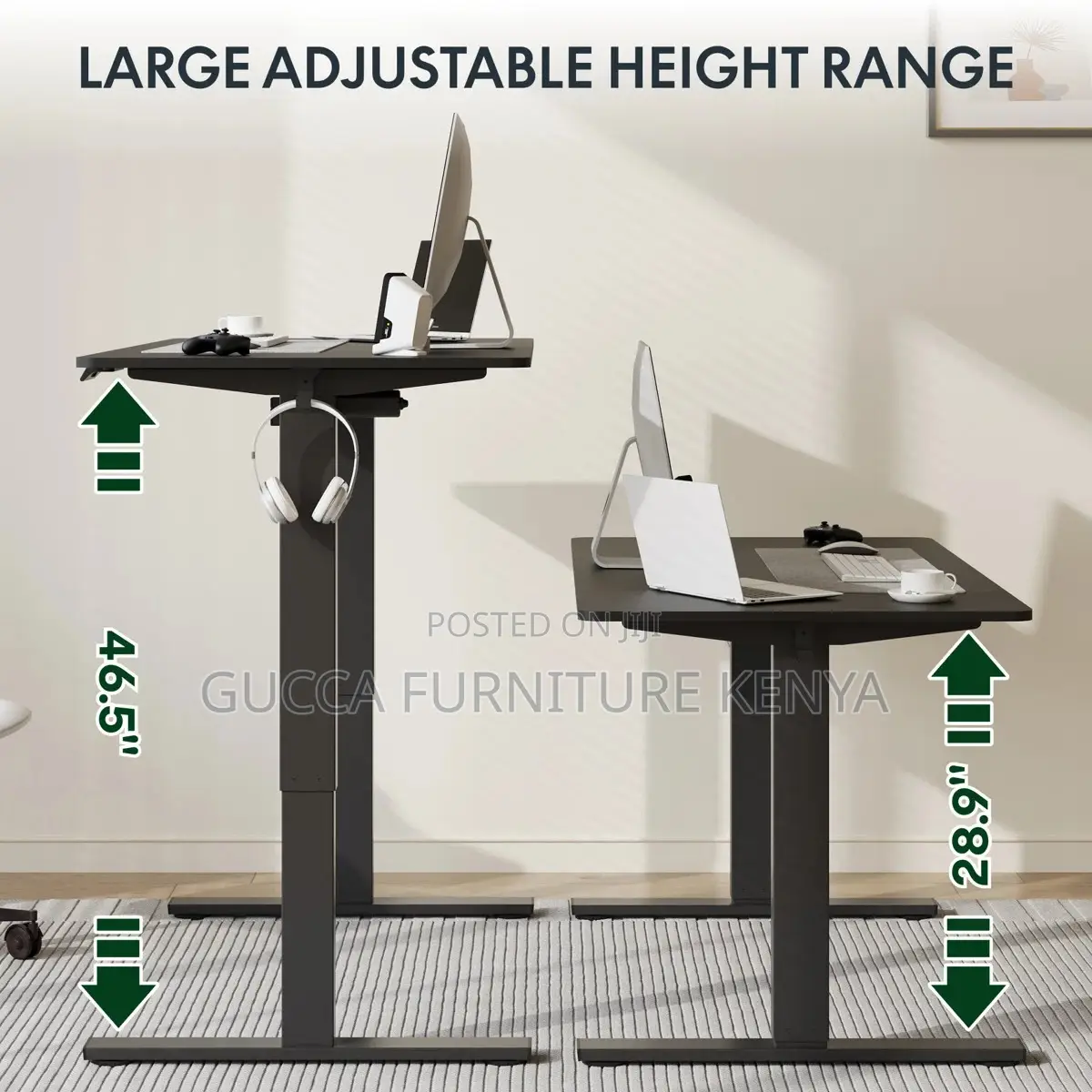 Modern Height Adjustable Electric Study Desk