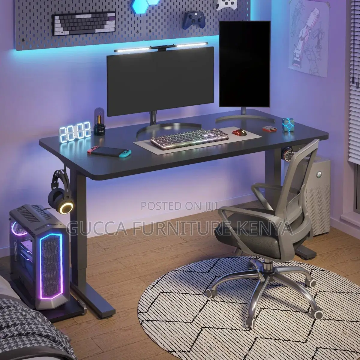 Modern Height Adjustable Electric Study Desk