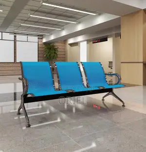 Office Benches; Industrial-Grade 3-Seater Office Metal Bench