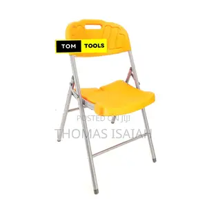 Orange Comfortable Heavy Duty Folding Chair With Steel Frame
