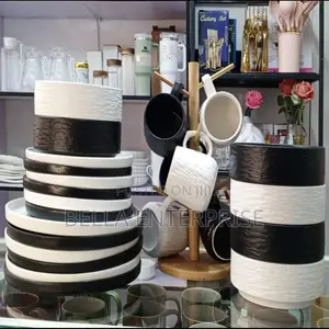 Available 24pcs Rock Glazed Ceramic Dinneer Setelegant Porcelain