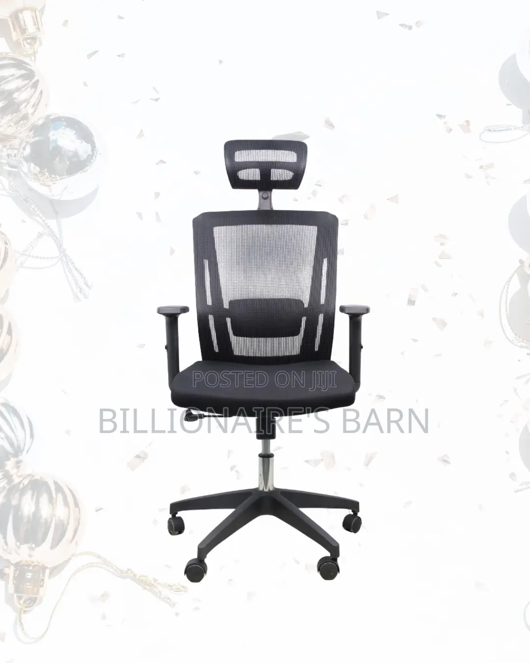 Ergonomic Mesh Task Chair • All-Day Comfort, Nylon Base Stability