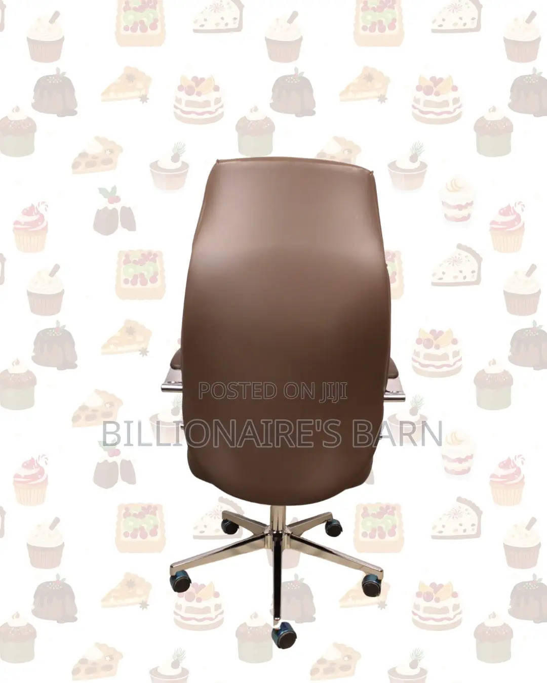 Executive Leather Chair • Comfort Meets Style, Chrome Base Stability