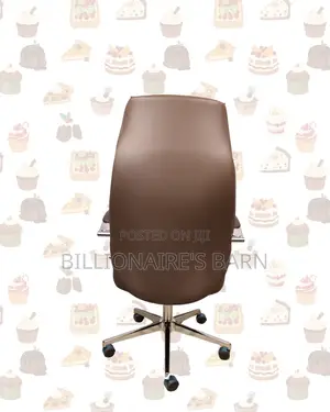 Executive Leather Chair • Comfort Meets Style, Chrome Base Stability