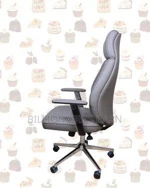 Executive Leather Chair • Easy Adjustments, Strong Chrome Base