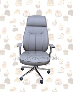 Executive Leather Chair • Easy Adjustments, Strong Chrome Base