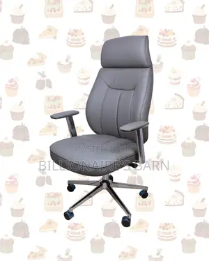 Executive Leather Chair • Easy Adjustments, Strong Chrome Base