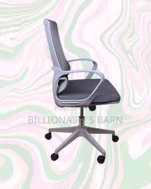 Grey Mid-Back Mesh Office Chair • Space-Saving Fit