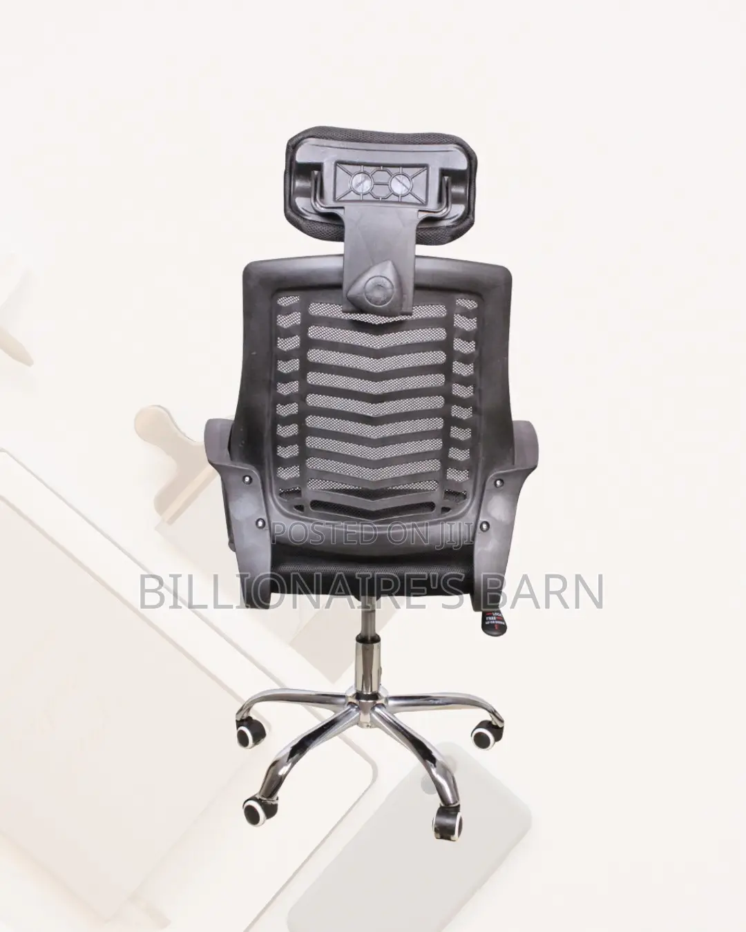 Secretarial Work Chair With Mesh Back — Posture Support, Headrest