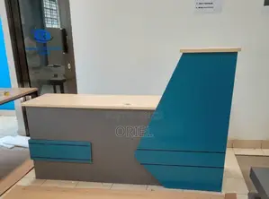 Reception Tables; Ergonomic 2.4m Office Reception Desk Design