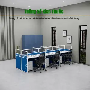Office Workstation; 6-seater Modular Office Workstation