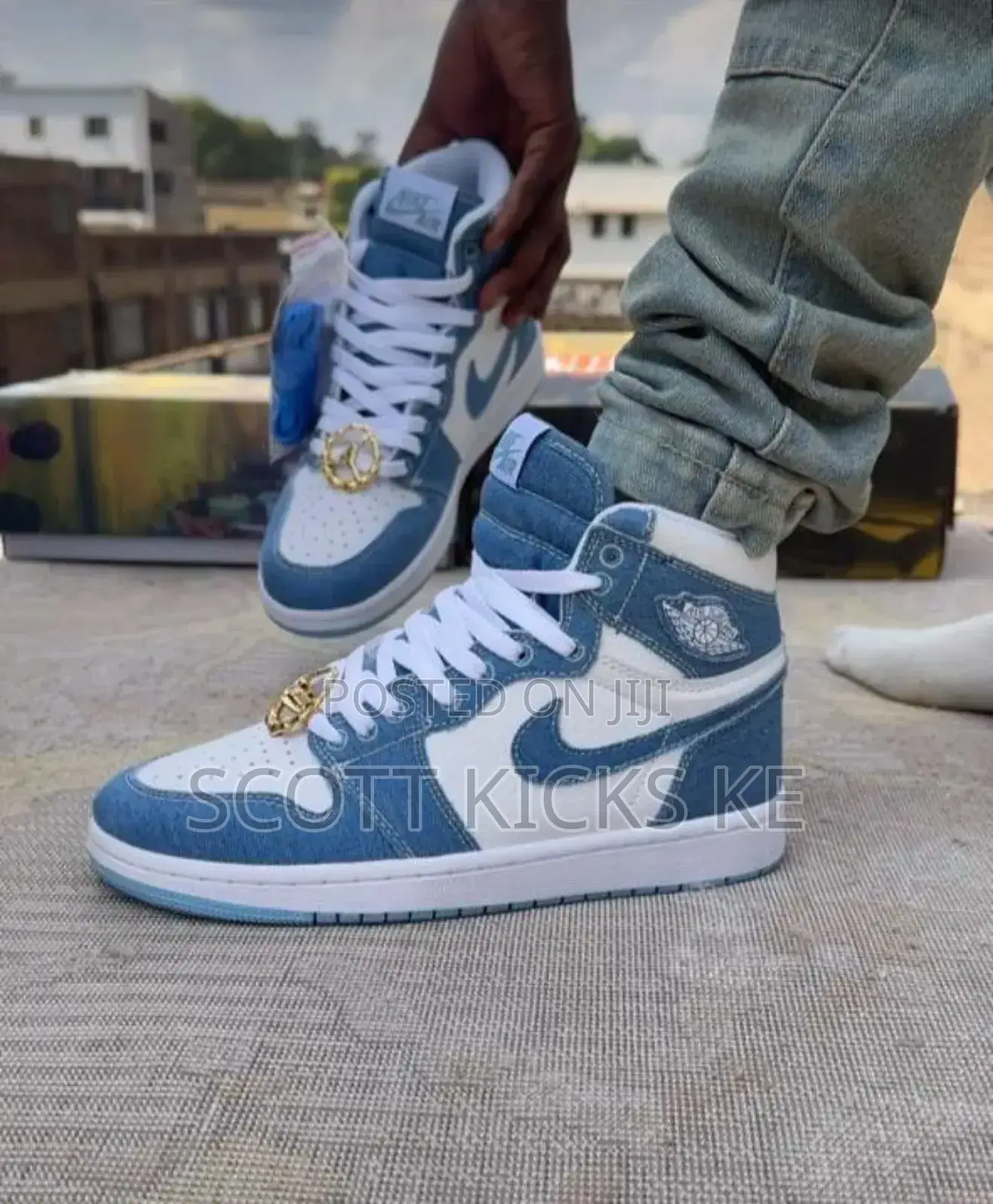 Air Jordan-1 Highcut Denim
