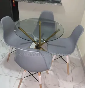 Modern Round Glass Dining Table
