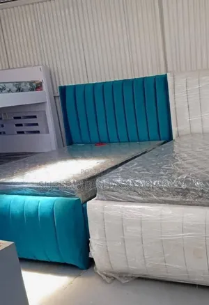Teal Channel-Tufted Bed Size 5 by 6