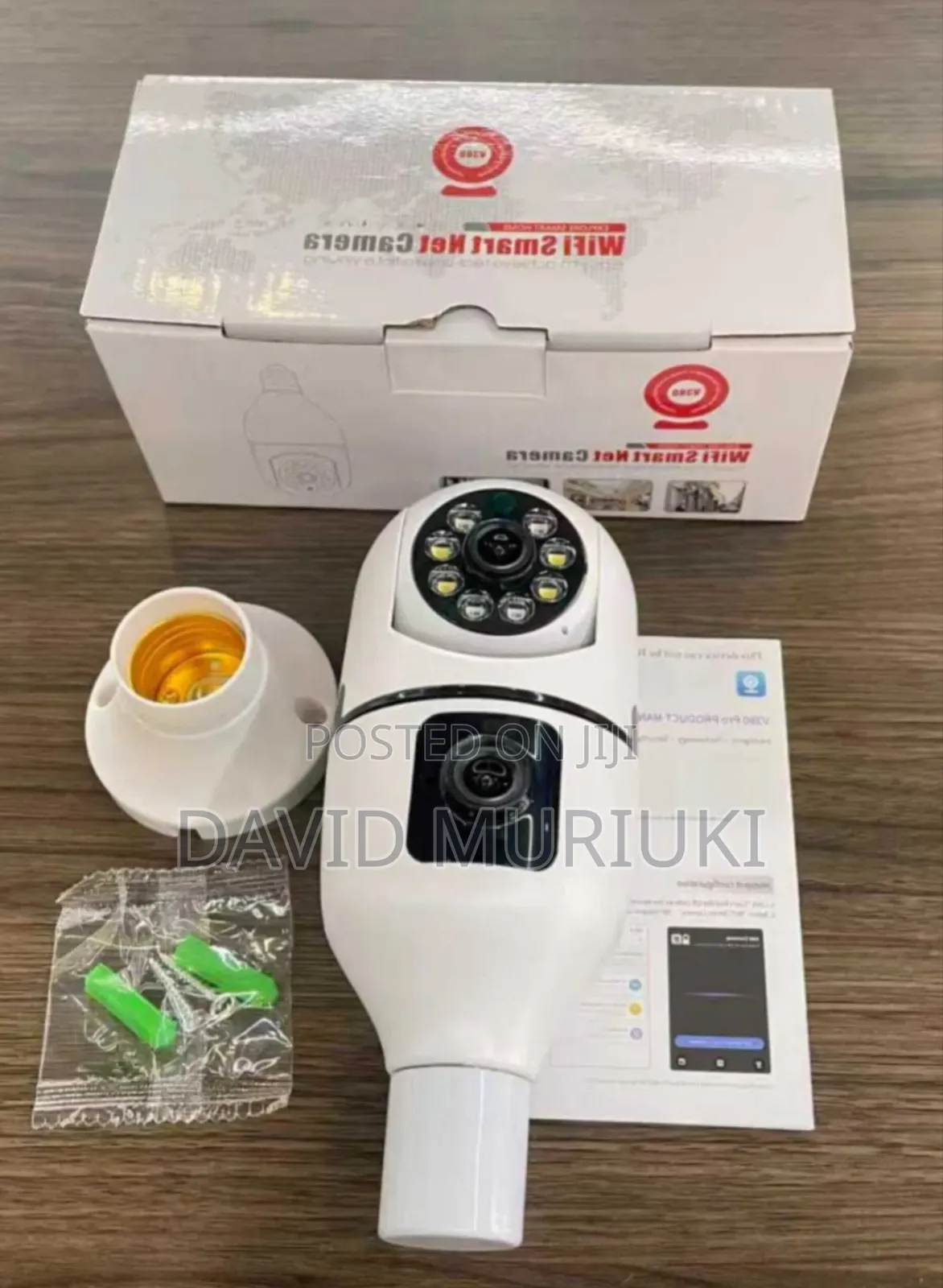 Ac Wifi Camera Bulb 
Double Lense With Motion