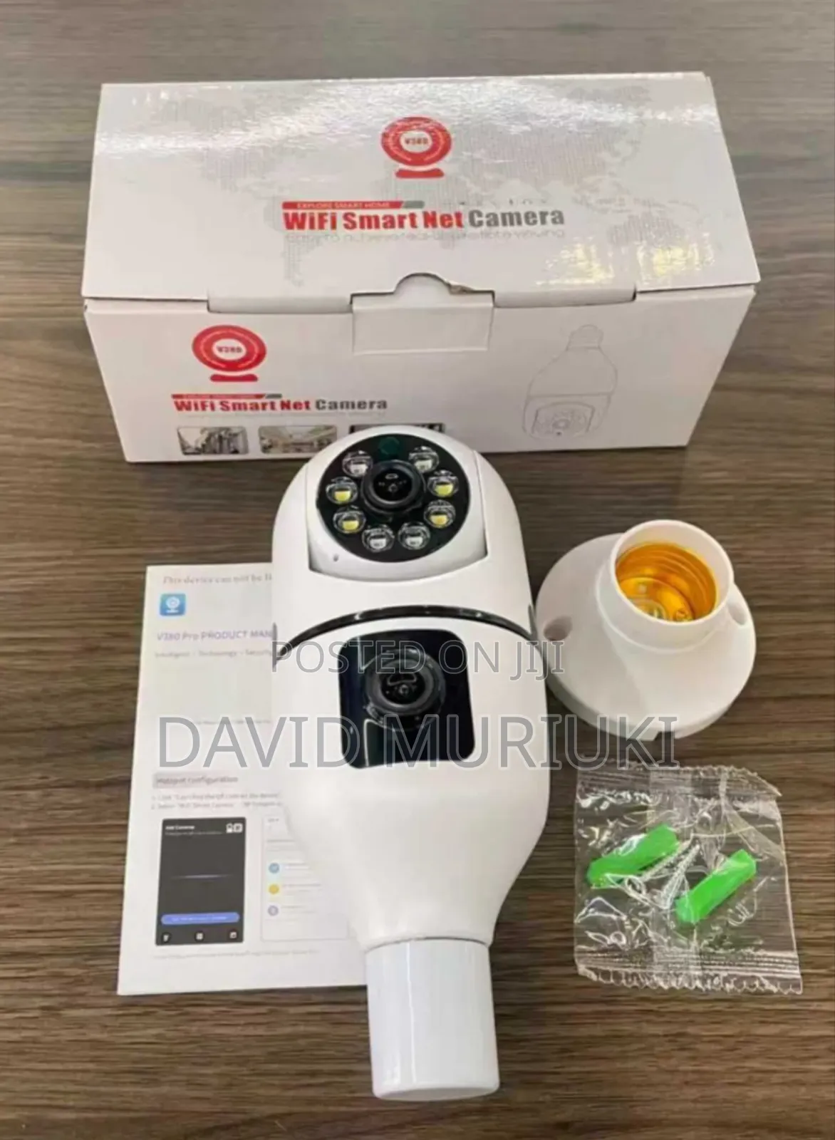 Ac Wifi Camera Bulb 
Double Lense With Motion