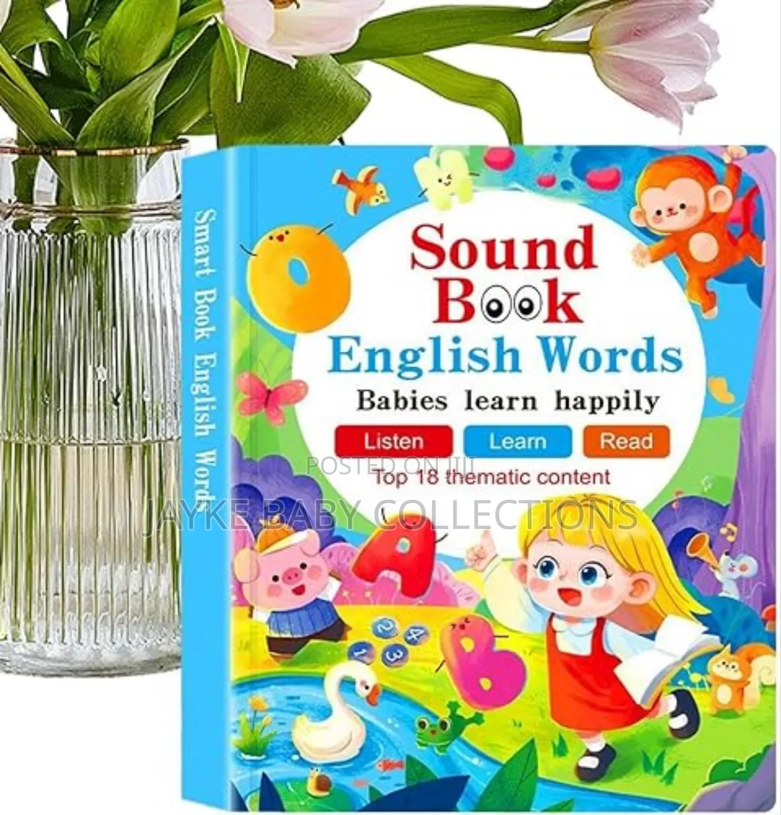 Interactive English Sound Book for Toddlers | Learn First Words