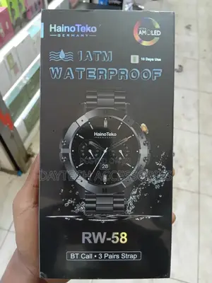 Hainoteko Rw58 Round Smart Watch With 3 Set Strap
