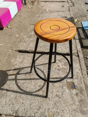 Round Wooden Laboratory Stool