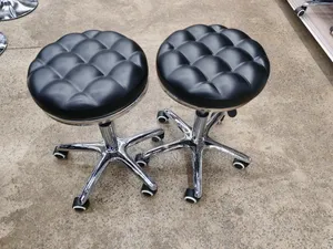 Black Adjustable Salon Stool Pedicure /Manicure