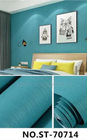 Blue Textured Plain Color Wallpaper