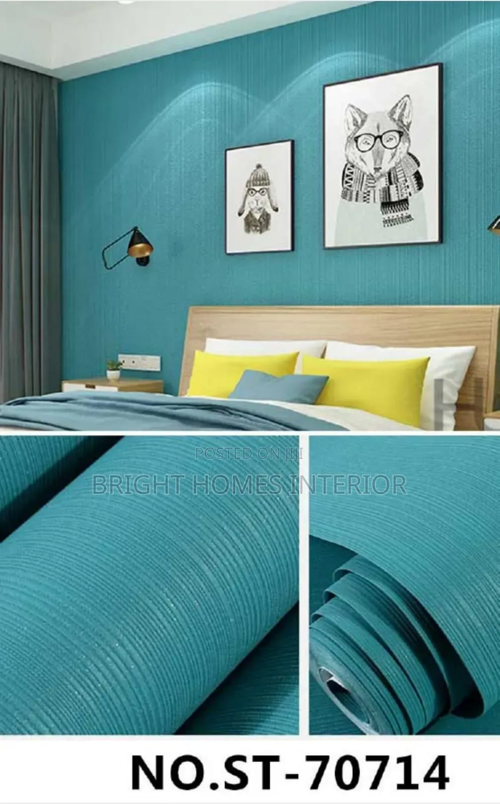 Blue Textured Plain Color Wallpaper