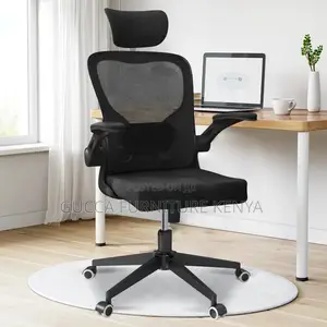 High Back Orthopedic Chair With Flip Armrest