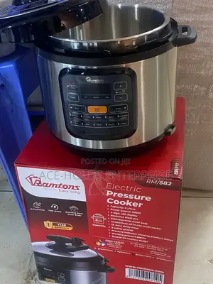6 Litres Ramtons Electric Stainless Pressure Cooker -12 Settings