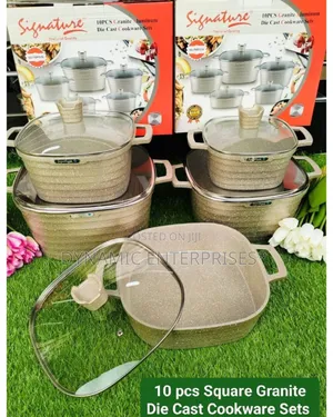 10 PCS Square Granite Die Cast Cookware Set