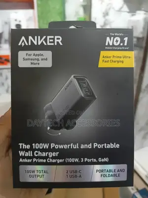 Anker Prime Charger 100w Usb C Foldable Charger 3-Port