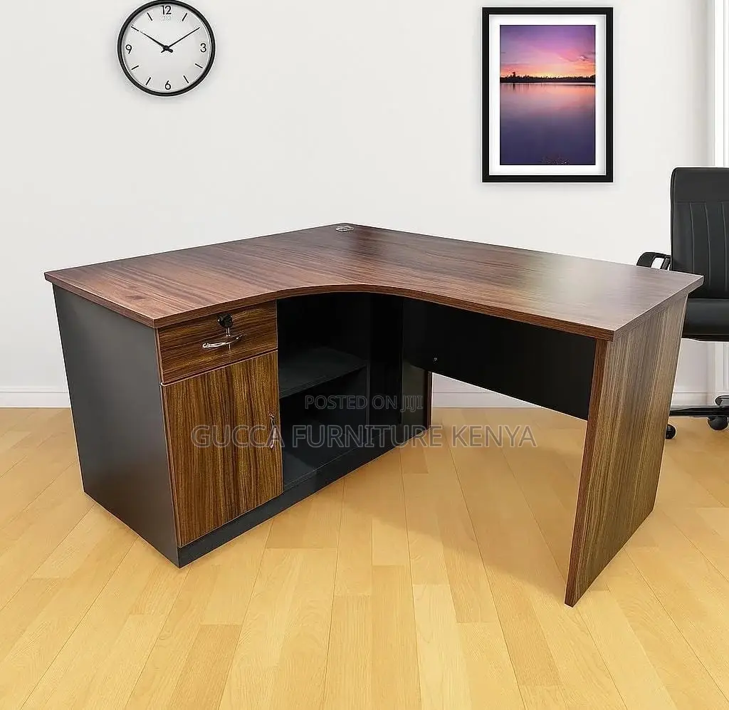 Executive Curved Office Desk With Drawers