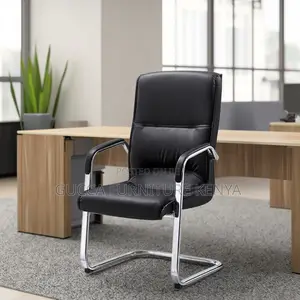 Leather Sled Base Office Conference Chair