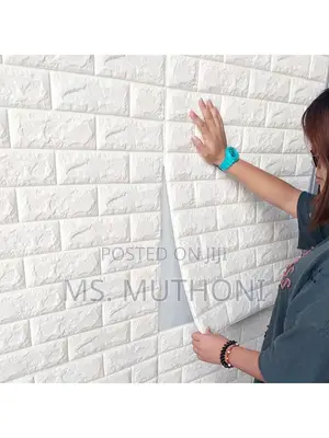 4 PCS Peel and Stick Foam With a 3d Brick Texture.