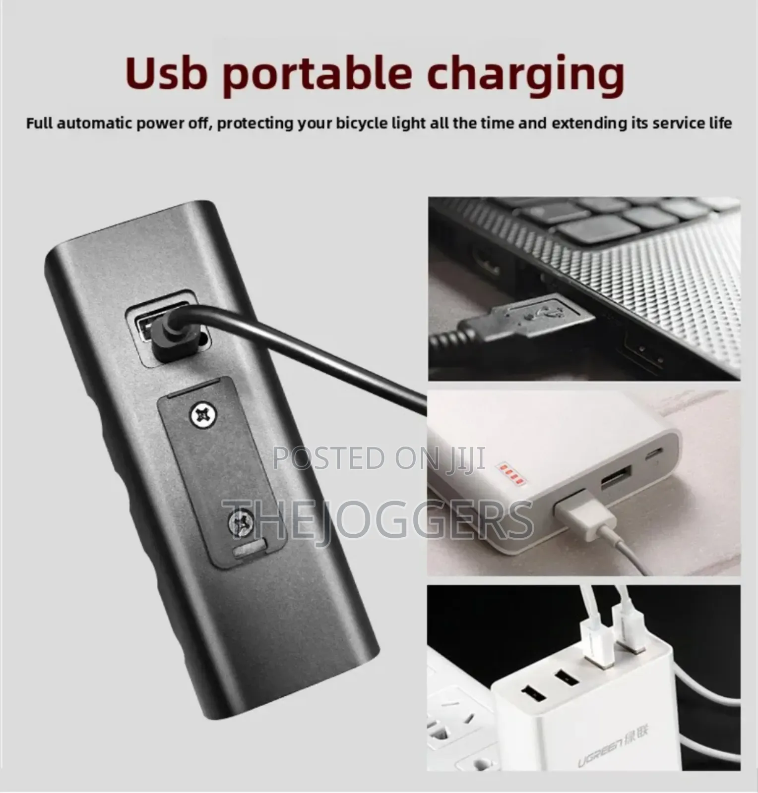 Bike Light Front Lamp Usb Rechargeable Led 5200mah Waterproof