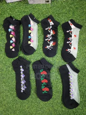 Fishnet Women Fashion Lace Socks- 2 Pairs