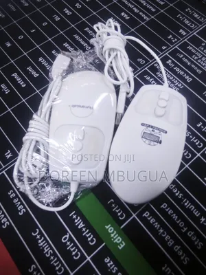 Ex Uk Usb Wired White Mouse