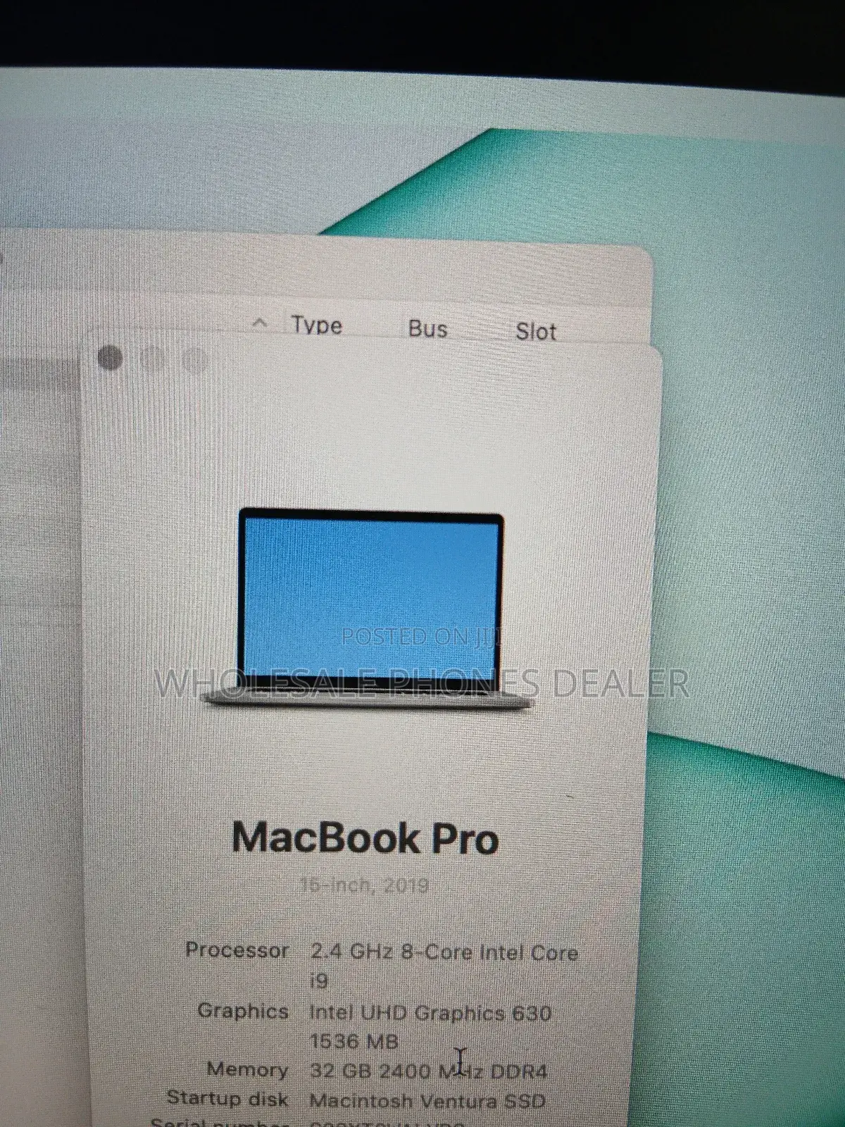Laptop Apple MacBook Pro 2019 32GB Intel Core i9 SSD 512GB