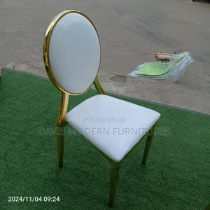 Luxury Gold Frame Round Back Dining Chair